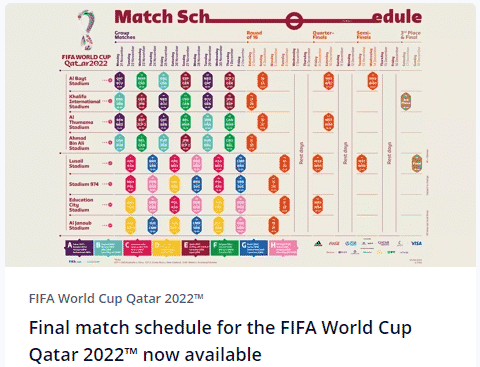 2022世界盃賽程